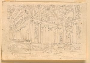 Diseño de escenario, interior del palacio de Unknown artist