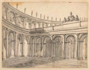 Diseño de escenario de un atrio de Unknown artist