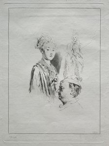 Estudio de cabezas de Unknown artist