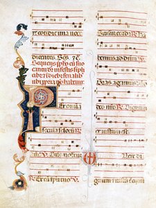 Sursum Corda, ejemplo de notación del siglo XIV de Unknown artist