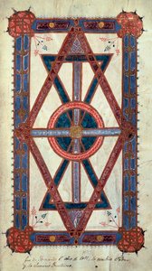 Representación simbólica de Cristo: “Ego sum Alpha et Omega, primus et novissimus” Página tomada del “Libro de Horas de Fernando I (Fernando I de León y Castilla) de Unknown artist