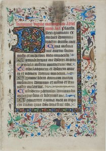 Hoja de texto de un Libro de Horas de Unknown artist