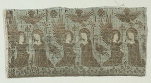 Fragmento textil con la Anunciación de Unknown artist