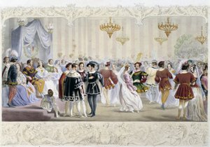 El baile en la corte - en “Caballero de Inglaterra” por J. Whatman, ed. T. M