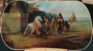 El baño de los caballos, entre 1701 y 1800 (óleo sobre lienzo) de Unknown artist