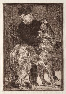 El niño con un perro de Unknown artist