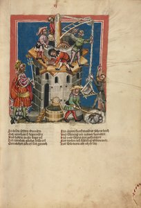La construcción de la Torre de Babel de Unknown artist
