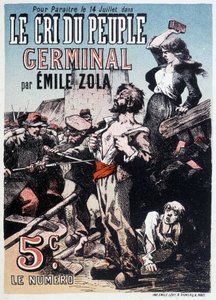 El grito del pueblo de Germinal por Emile Zola, circa 1890 de Unknown artist