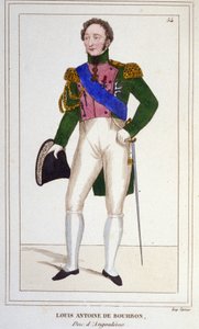 El Duque de Angulema Luis Antonio de Artois (1775-1844), último delfín de Francia. Grabado de 1830 de Unknown artist