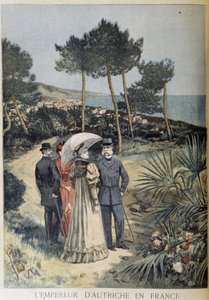 El Emperador de Austria en Francia (Visita de la pareja imperial Francisco José y Elisabeth de Austria (Sissi) en la Riviera Francesa) - en Le Petite Journal del 19/03/1894 de Unknown artist