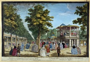 La gran avenida en la entrada de los jardines de Vauxhall