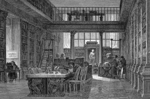 El Instituto de Francia en París - sala de lectura del INSTITUTO DE FRANCIA de Unknown artist