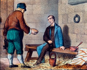 El patriota italiano Silvio Pellico (1798-1854), acusado de carbonarismo y encerrado en la fortaleza de Spielberg (Spilberk) en Moravia de Unknown artist