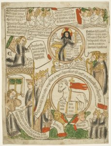 El Cordero recibiendo el libro sellado, folio C de El Apocalipsis de Unknown artist