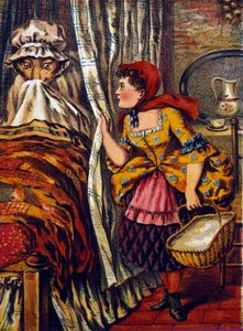 Caperucita Roja. Cuento de Charles Perrault (1697). Ilustración anónima de Unknown artist