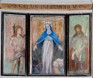 La Madonna, San Sebastián y San Roque de Unknown artist