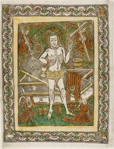 El Varón de Dolores con cuatro ángeles de Unknown artist