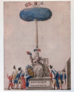 El Pueblo es Soberano - Alegoría de la República Francesa y Árbol de la Libertad de Unknown artist