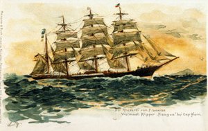 El clip de Pisagua en el Cabo de Hornos. Ilustración del siglo XIX de Unknown artist