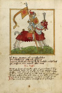 El planeta Marte como caballero acorazado a caballo de Unknown artist
