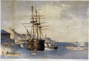 El puerto de Montreal en 1830 de Unknown artist