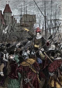 El Príncipe de Orange en Toulouse - Príncipe Guillermo III de Orange Nassau (1650-1702), Rey de Inglaterra en Toulouse (Francia) de Unknown artist