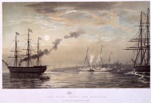 El Yate Real frente a Margate: Yate Real de Inglaterra, una noche de marzo de 1863 de Unknown artist