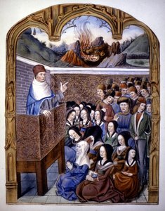 El sermón: los 12 peligros del infierno. Manuscrito del siglo XV de Unknown artist