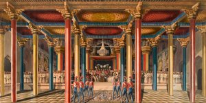 El Durbar de Tanjore, cerca de Madrás en febrero de 1840 de Unknown artist