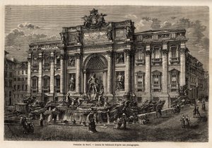 La Fuente de Trevi en Roma, completada en 1762, es un ejemplo de la perpetuación del estilo barroco en el siglo XVIII en Italia, basada en el Palazzo Poli, esta obra monumental en forma de arco triunfal aplasta la pequeña plaza en la que se encuentra. de Unknown artist