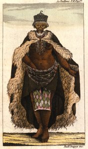 La Venus Hotentote, mujer Bochiman. Grabado de un libro de viajes de 1820. Milán.
