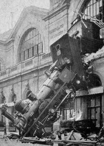 El accidente en la estación de Montparnasse en París el 25 de octubre de Unknown artist