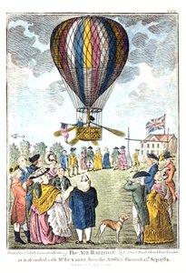 El globo aerostático mientras ascendía con el Sr. Lunardi desde el campo de artillería, 15 de septiembre de 1784