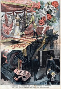 La llegada a Viena de Elisabeth de Wittelsbach de Unknown artist