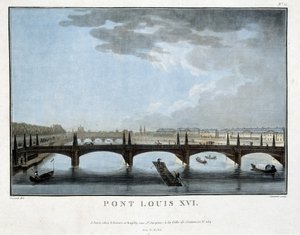 El puente Luis XVI - grabado