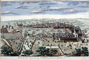 La ciudad y el puerto de Marsella en el siglo XVIII - B.N. de Unknown artist