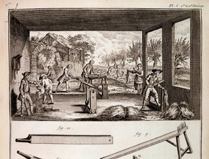 El cultivo del cáñamo - en "Enciclopedia" por Denis Diderot y Jean Le Rond d