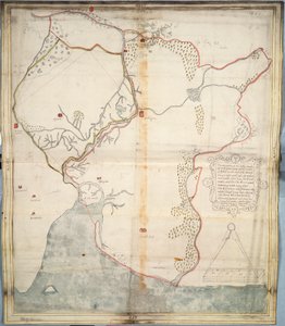 Descripción del castillo y las tierras de Insbeguin situadas a menos de 3 millas de Yohall, en su parte occidental. de Unknown artist