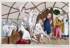 El baño económico del increíble (15 centavos), calle de la tenería, principios del siglo XIX, Carnavalet de Unknown artist