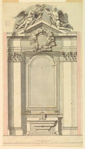 La elevación de un altar con dos sugerencias alternativas de Unknown artist