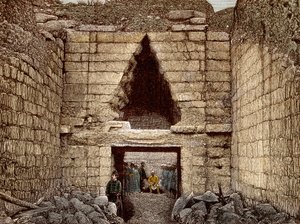 Las excavaciones en Micenas dirigidas por Heinrich Schliemann - La puerta de los leones, entrada principal a Micenas