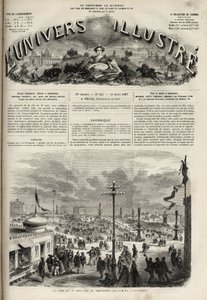 La fiesta del 15 de agosto de 1867 en el Trocadero en París - El ilustre universo de 1867 de Unknown artist
