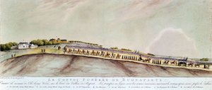 El convoy fúnebre de Bonaparte a Santa Helena, 1821 de Unknown artist