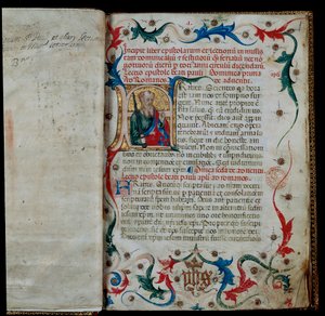 El incipit de un Leccionario de Unknown artist