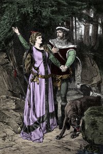 El encuentro entre el rey Carlos VIII y Ana de Bretaña de Unknown artist