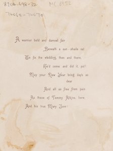 La vieja historia para el Año Nuevo, tarjeta de Año Nuevo, circa 1885 de Unknown artist