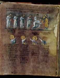 La púrpura del Codex Rossanensis, siglo VI (manuscrito)