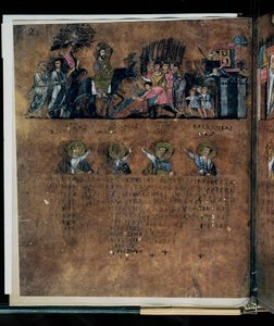 La púrpura del Codex Rossanensis, siglo VI (manuscrito)