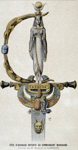 La espada de honor ofrecida al Comandante Marchand - en Le petit Journal del 28/05/1899 de Unknown artist