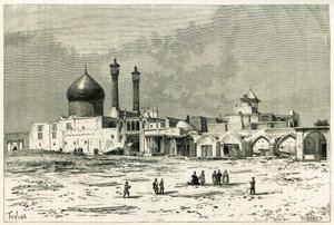 La tumba de Fatma en Koum, grabado por Taylor, según una fotografía, para ilustrar la historia “Persia, Caldea y Susiana” en 1881-82, por Jane Dieulafoy (nacida Magre de Unknown artist